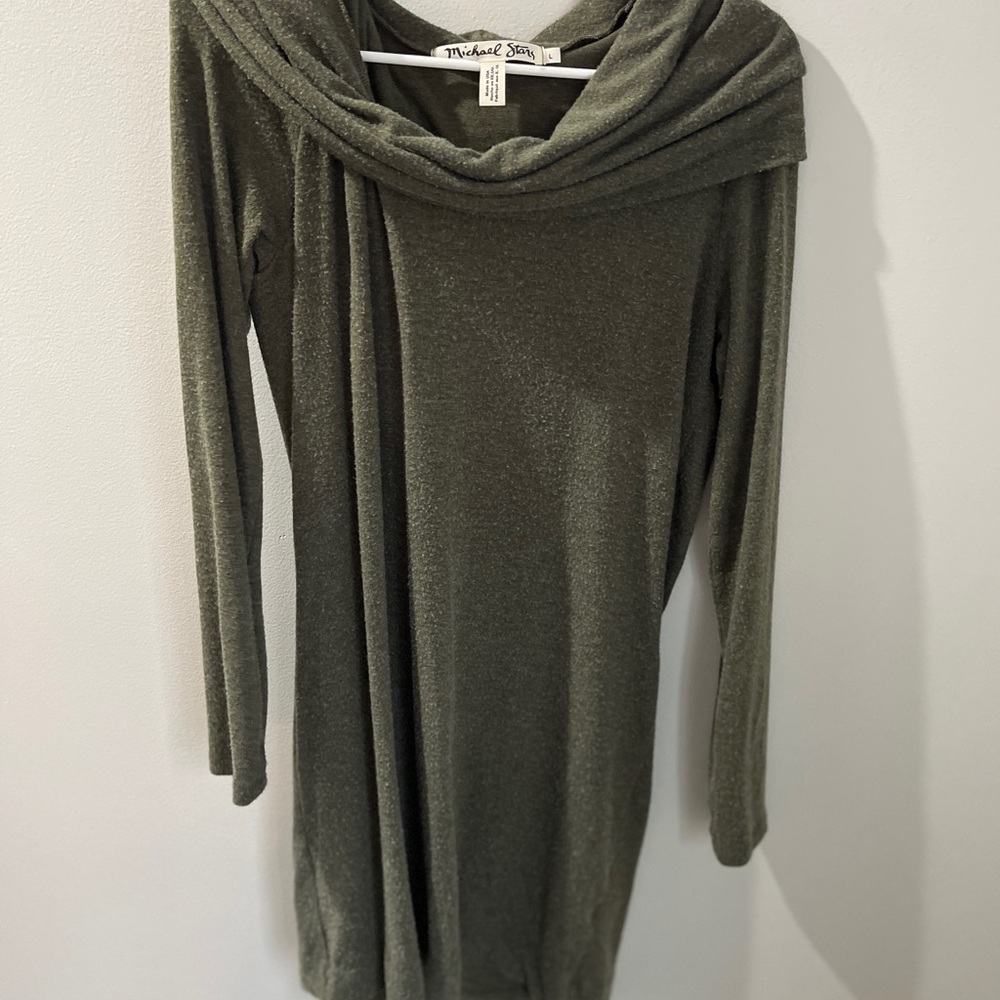 Michael stars cowl neck sweater dress